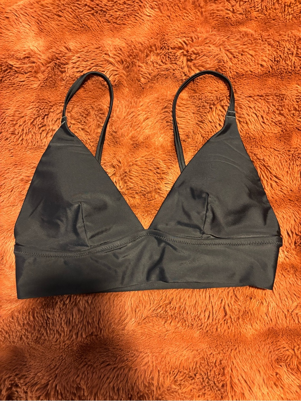 aerie Black Triangle Swim Bikini Top